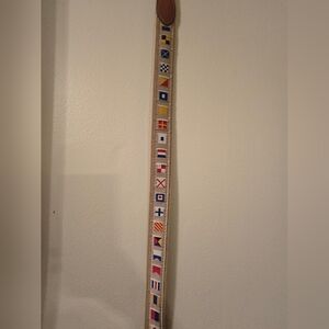 Mens Nautical Flag Leather Belt